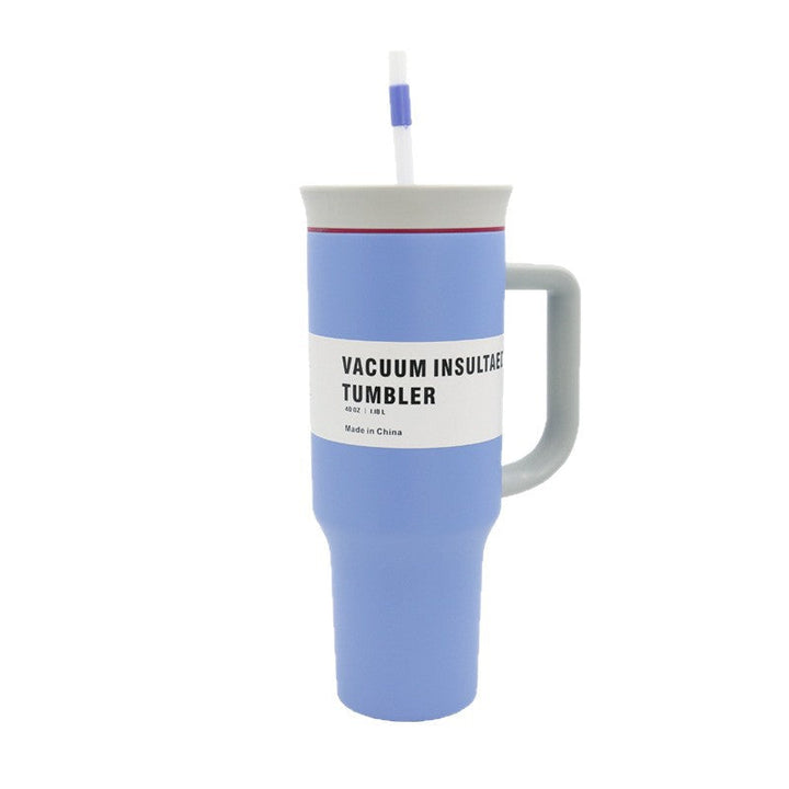 Women's Vacuum-Insulated Drinking Cup with Handle and Straw Kalsten