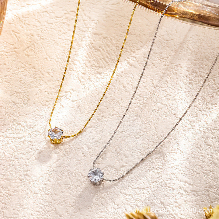 Elegant Crystal Pendant Necklace Kalsten