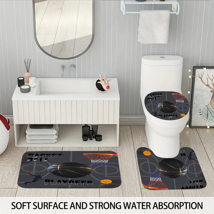 High-Definition Basketball-Themed Bathroom Décor Set Kalsten
