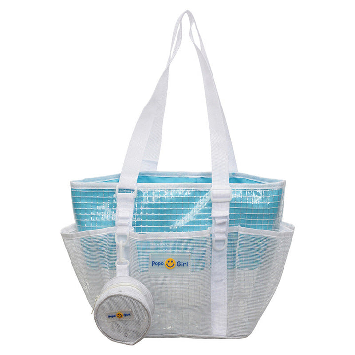 Mesh Beach Tote Bag with Detachable Pouch