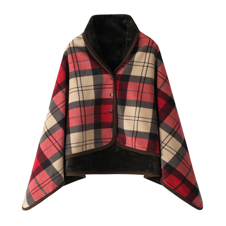 Women Elegant and Comfortable Fleece Poncho Blanket Kalsten