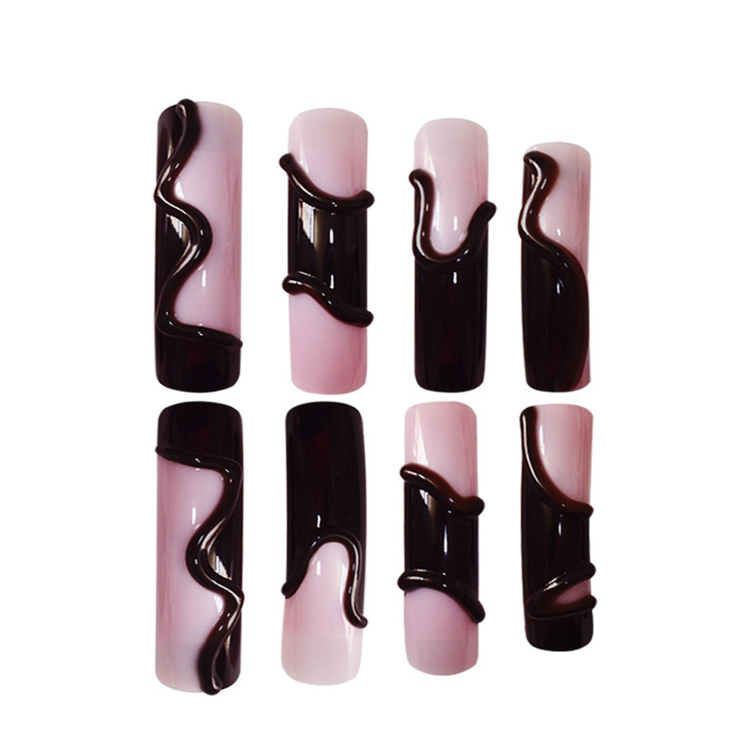 Glamorous 3D Long Stiletto Press-On Nails Kalsten