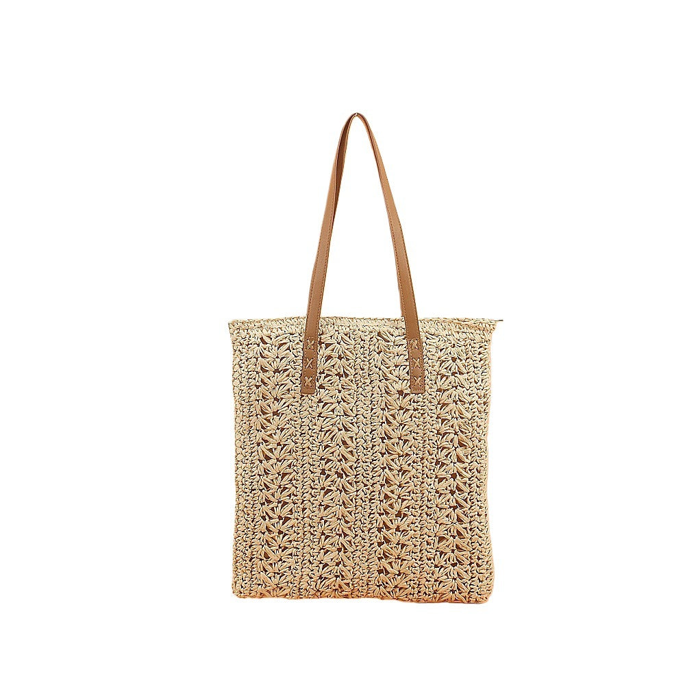 Beach bag with soft fabric and elegant leather accents Kalsten