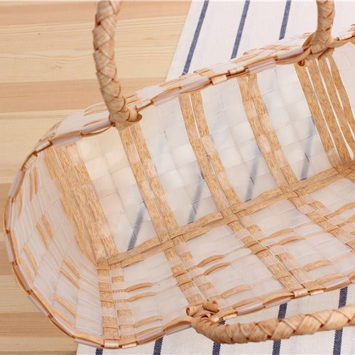 Tote bag with transparent window and braided handles Kalsten