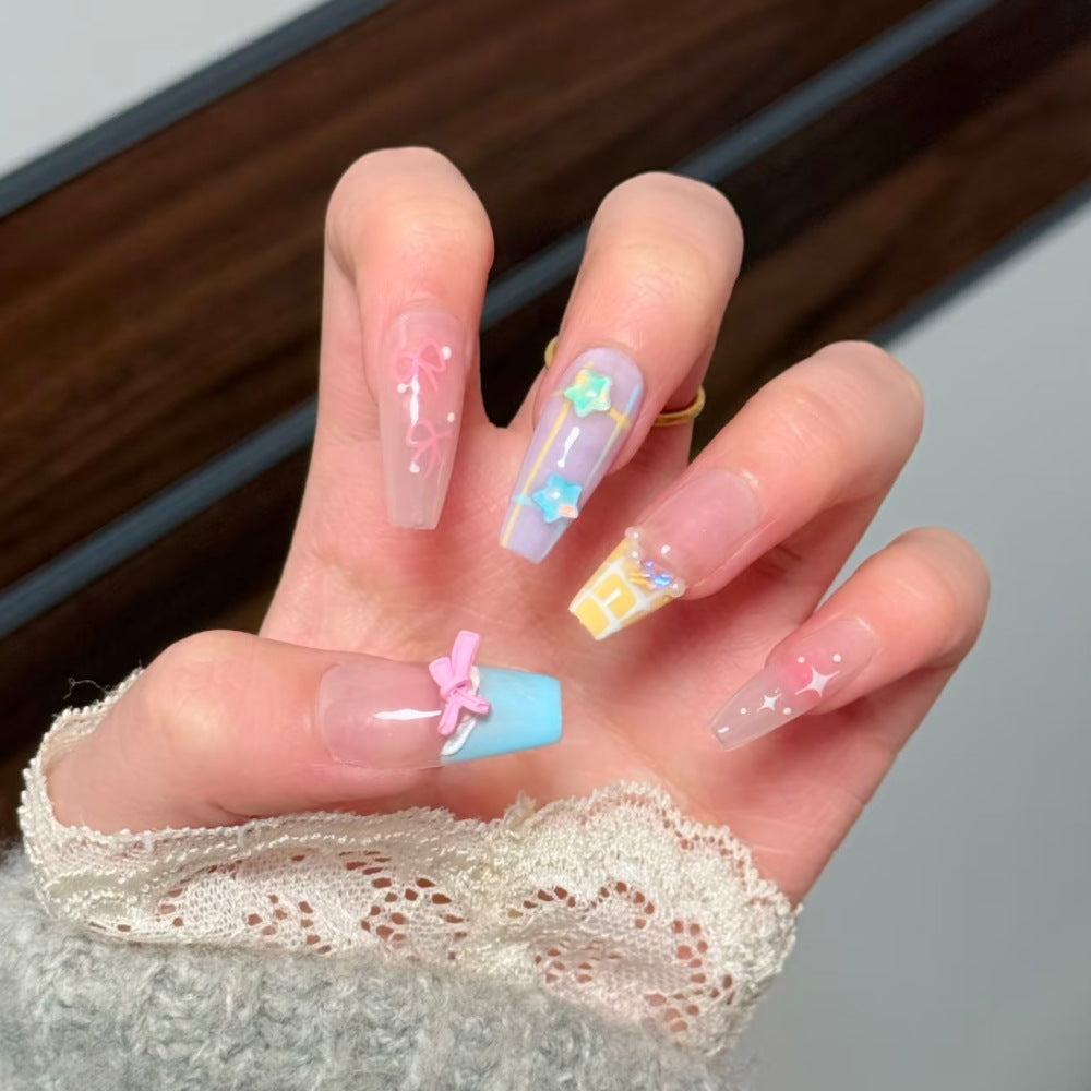 Artificial nails with Playful Design Kalsten