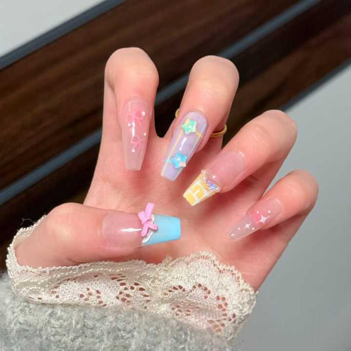 Artificial nails with Playful Design Kalsten