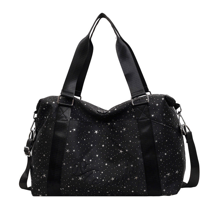 Stylish Star-Embellished Travel Duffle Bag
