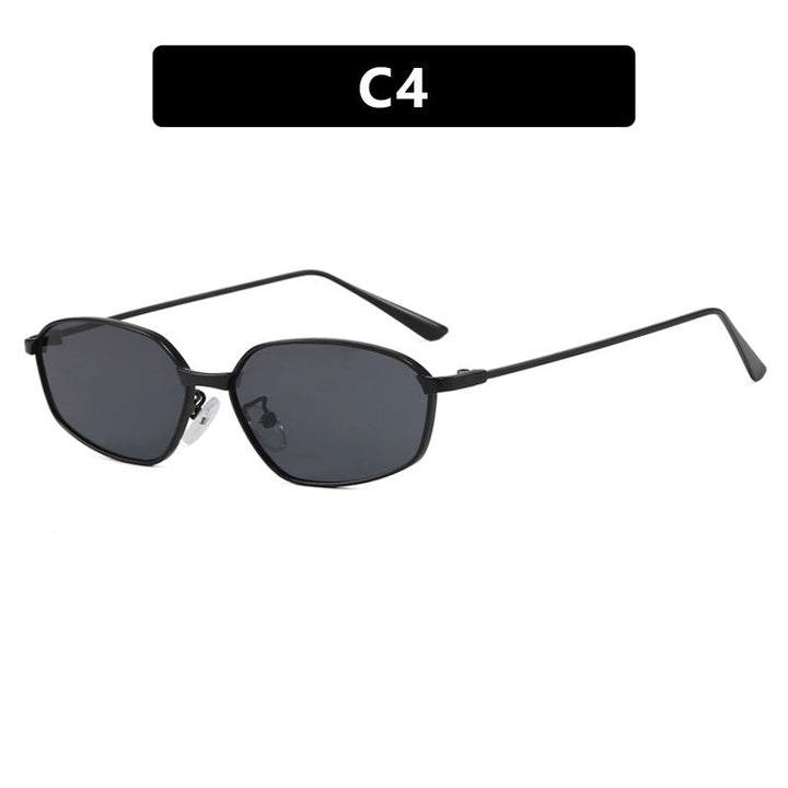Women's geometric sunglasses with protective UV filter and minimalist metal frame Kalsten