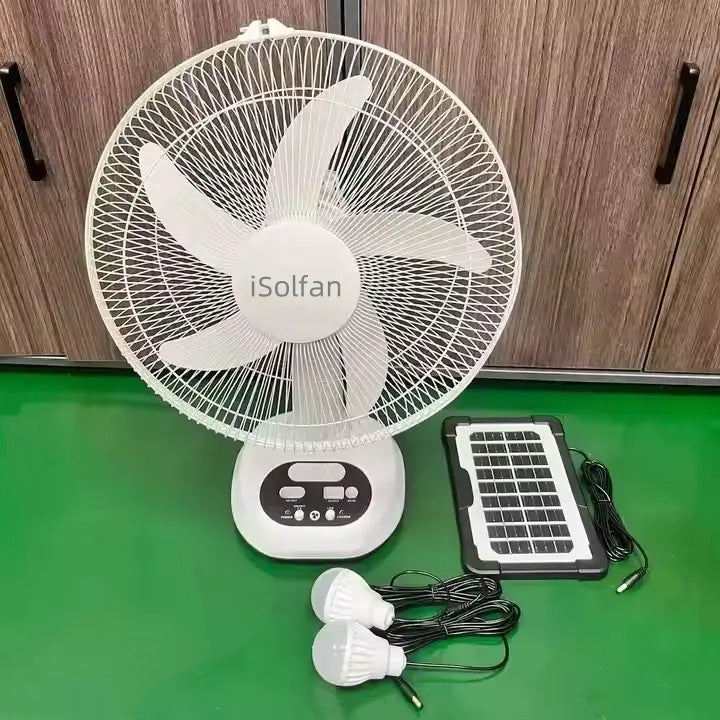 Ladies solar powered fan with digital control and USB connection Kalsten