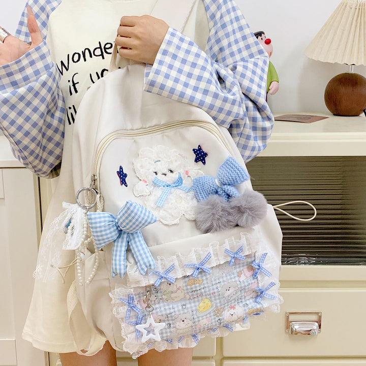 Backpack with Playful Appliqués and Multifunctional Compartments Kalsten