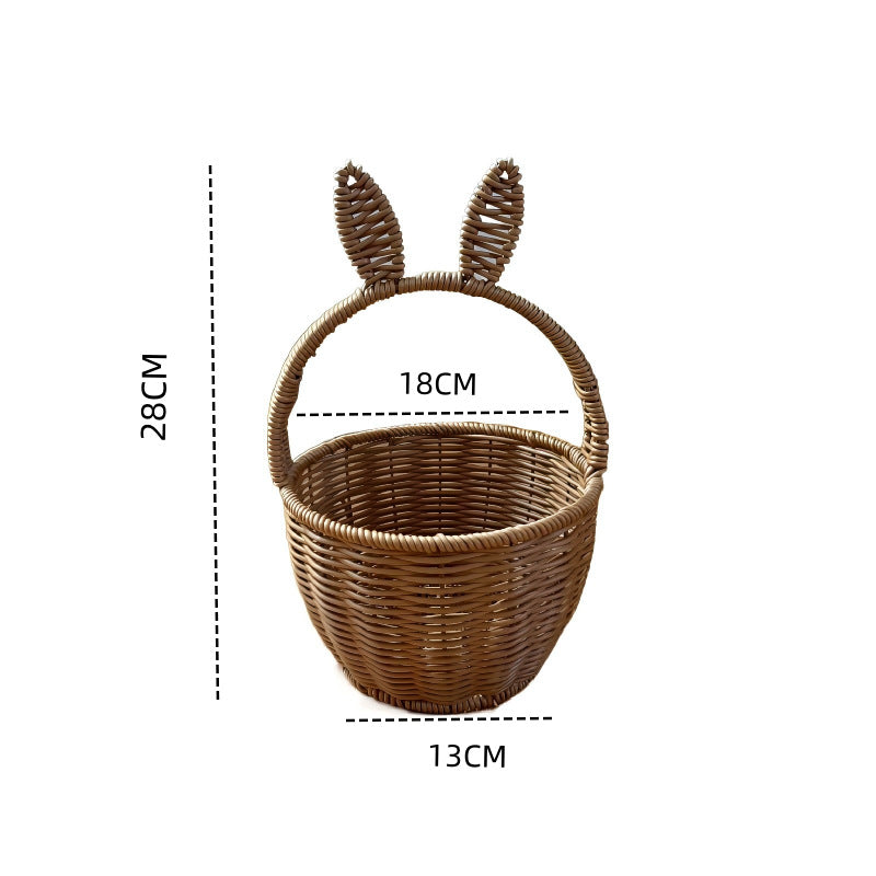 Women Bunny Motif Storage Basket Kalsten