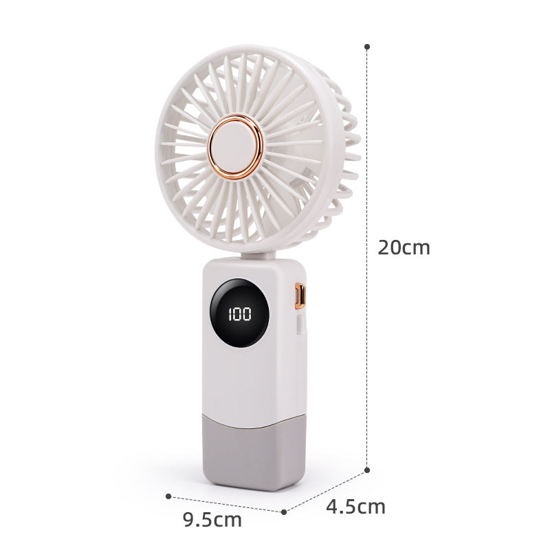 Women's portable 90-degree digital fan Kalsten