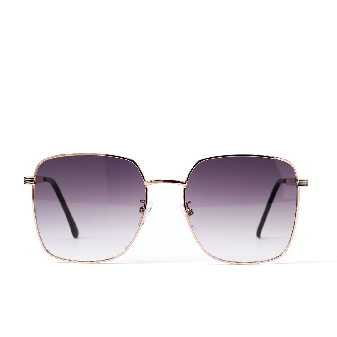 Women's square sunglasses with elegant metal frame and mirrored lenses Kalsten