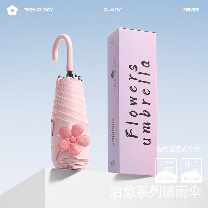Ladies stylish and elegant folding umbrella with floral design Kalsten