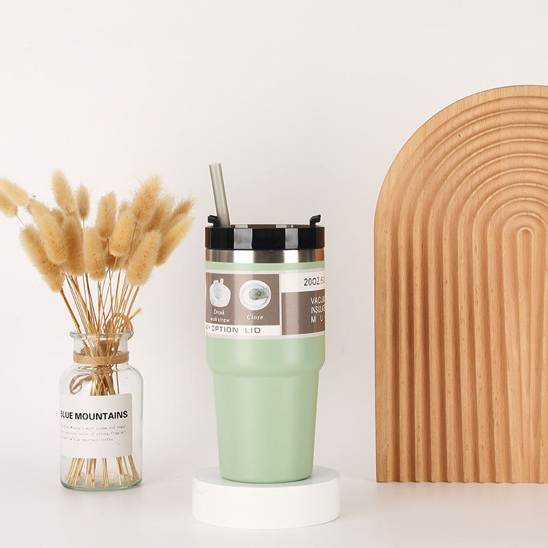 Unisex Insulated Drinking Cup with Integrated Straw Kalsten
