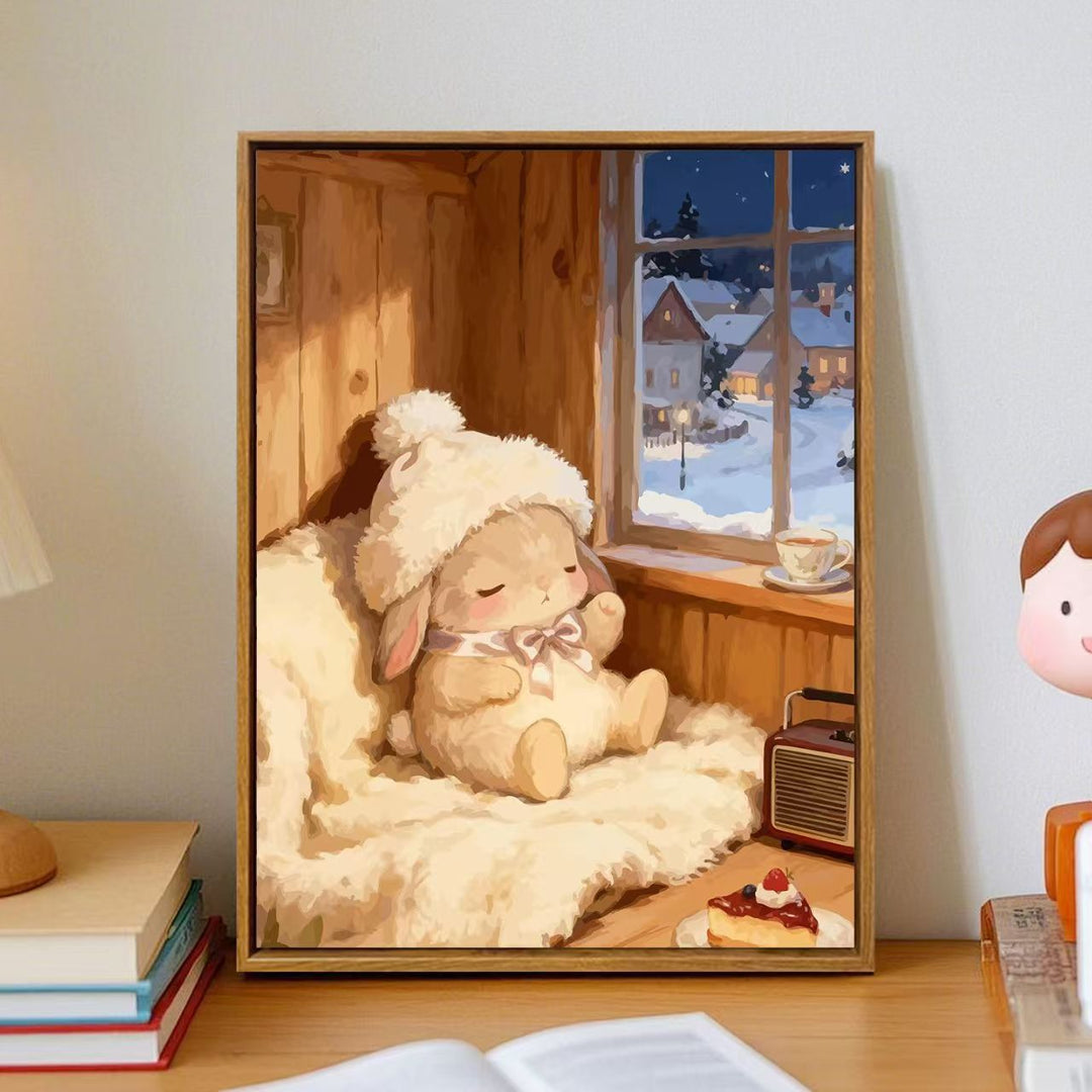 Cozy Cartoon Bunny Wall Art Kalsten
