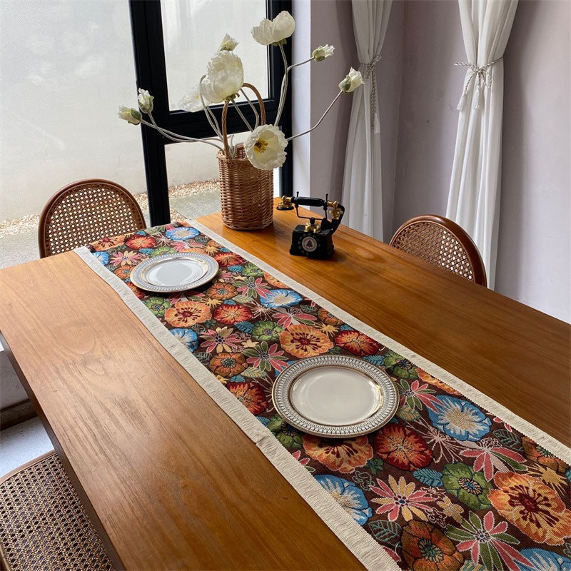 Decorative Floral Pattern Table Runner