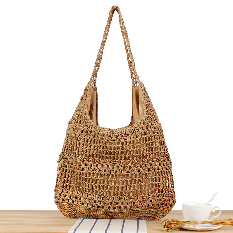 Basket bag with floral appliqué Kalsten