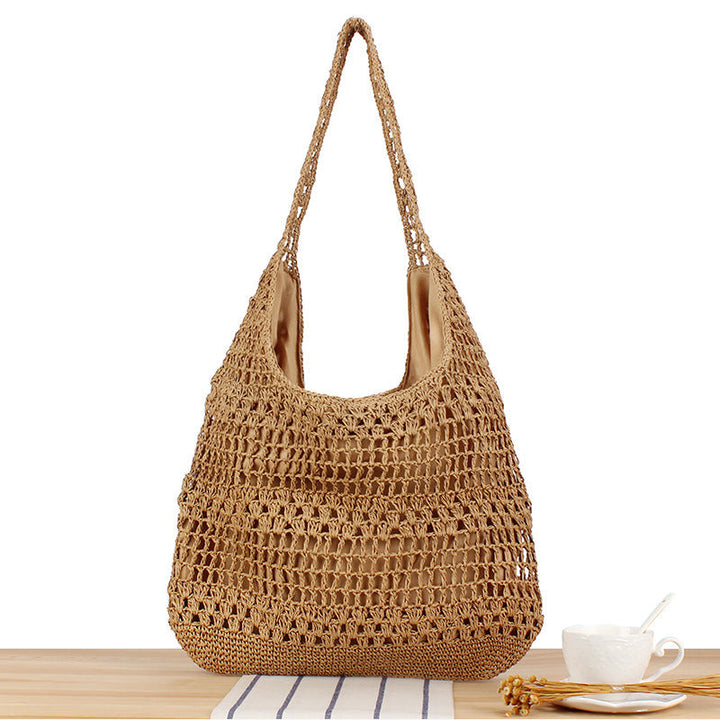 Basket bag with floral appliqué Kalsten