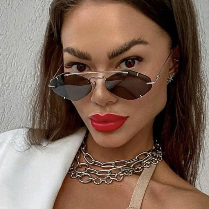 Women geometric sunglasses with ultra-light metal frame Kalsten