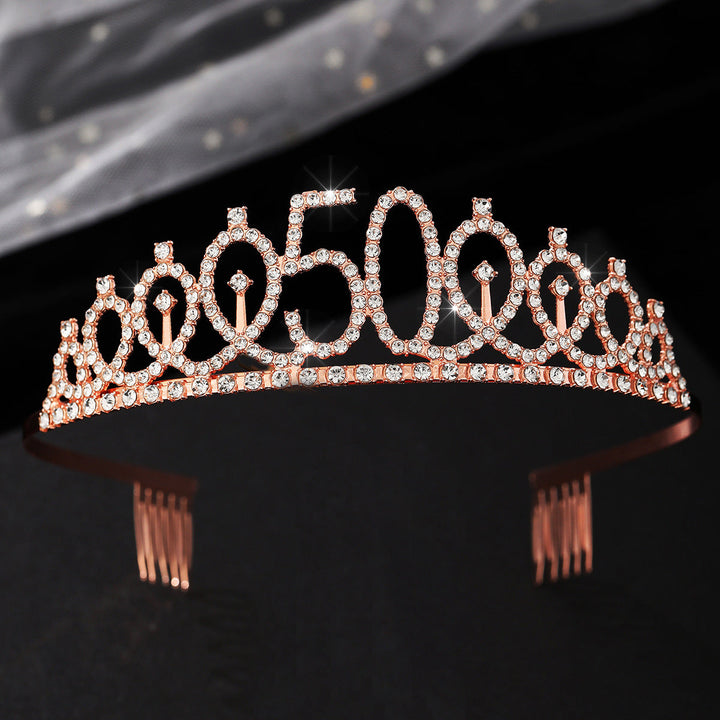 Women's Crystal-Embellished Tiara with Elegant Design Kalsten
