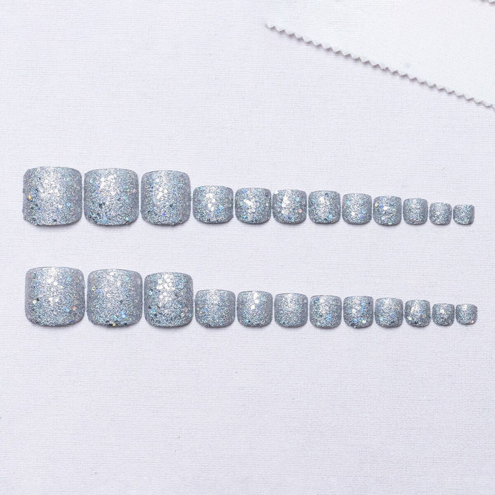 Glamorous Glittery Toe Nail Art Kalsten