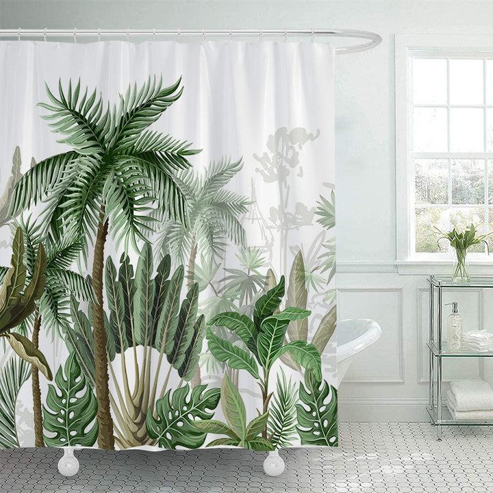 Tropical Botanical Shower Curtain Kalsten