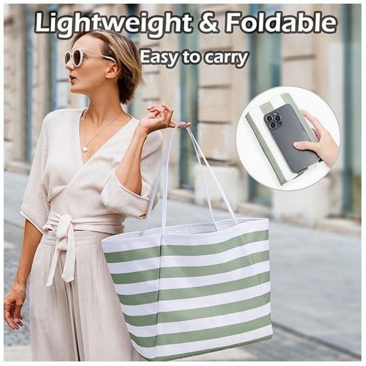 Beach bag with large storage space and water-repellent material Kalsten
