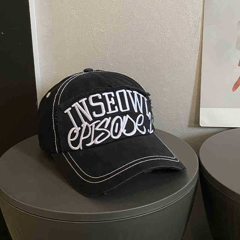 Women's Distressed Artistic Embroidered Cap Kalsten
