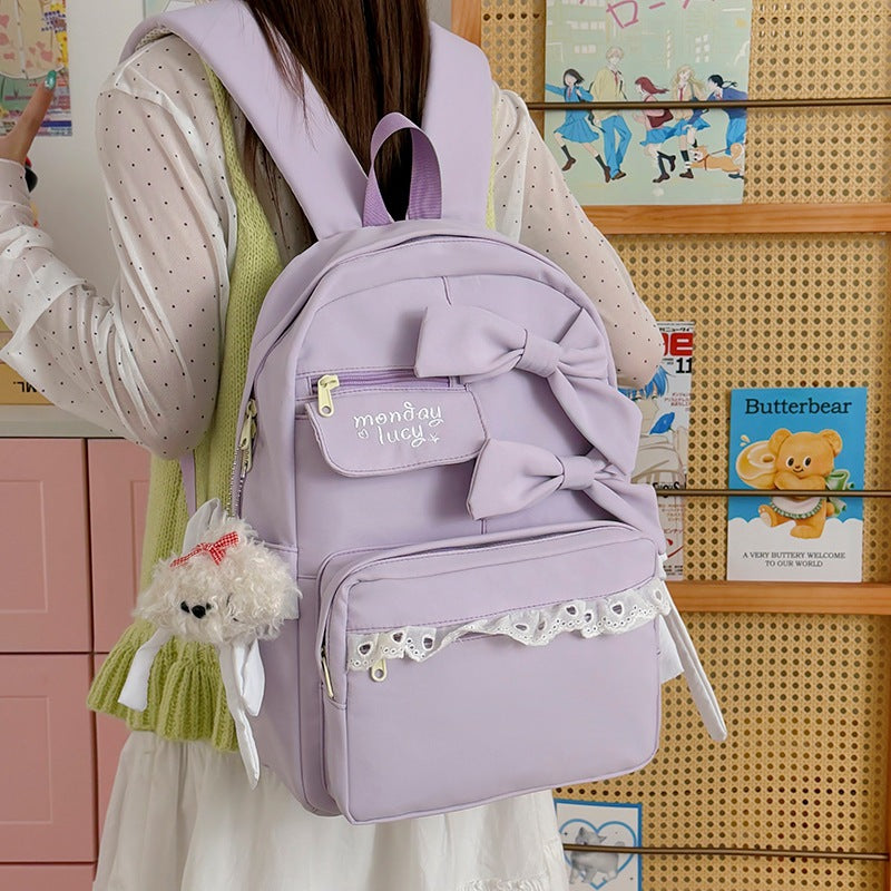 Cute Bow-Detail Backpack Kalsten