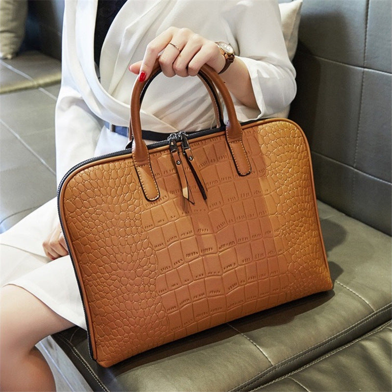 Elegant Laptop Bag in Luxurious Crocodile Look Kalsten