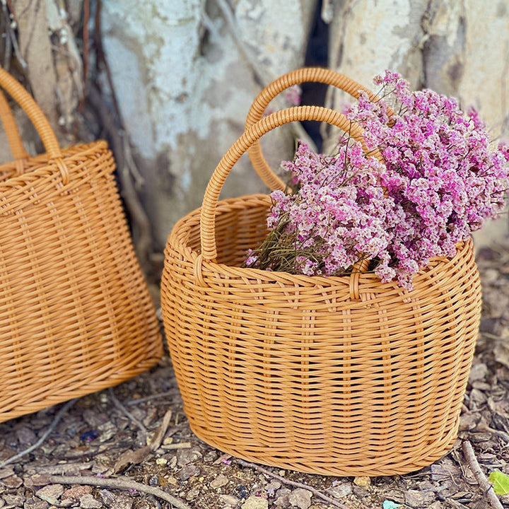 Ladies Handcrafted Basket with Sturdy Handles Kalsten