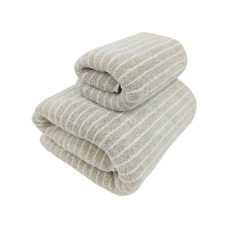 Terry Towel Set With Luxurious Striped Pattern Kalsten
