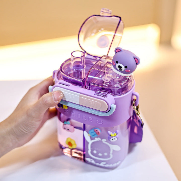 Women's water bottle with interactive design and practical shoulder carrying function Kalsten