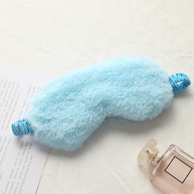 Women's soft plush sleep mask with ergonomic padding and elastic comfort band Kalsten
