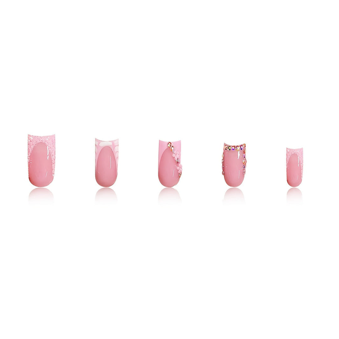 Decorative Press-On Nails with Rhinestone Accents Kalsten