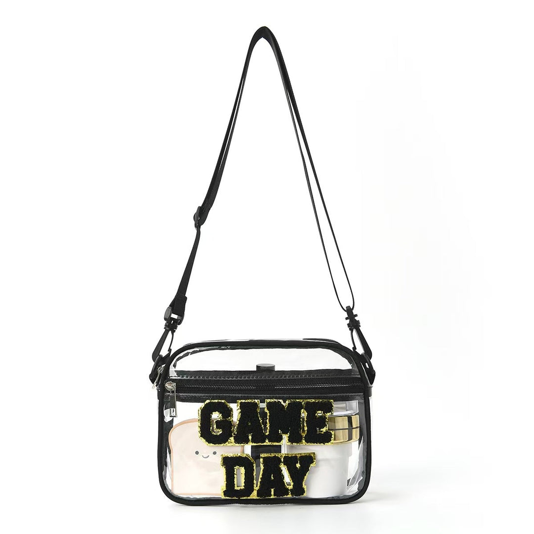 Sporty shoulder bag with transparent front Kalsten