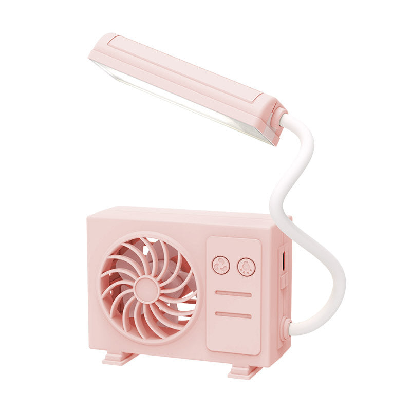 Women's multifunctional table lamp with integrated fan and flexible arm positioning Kalsten