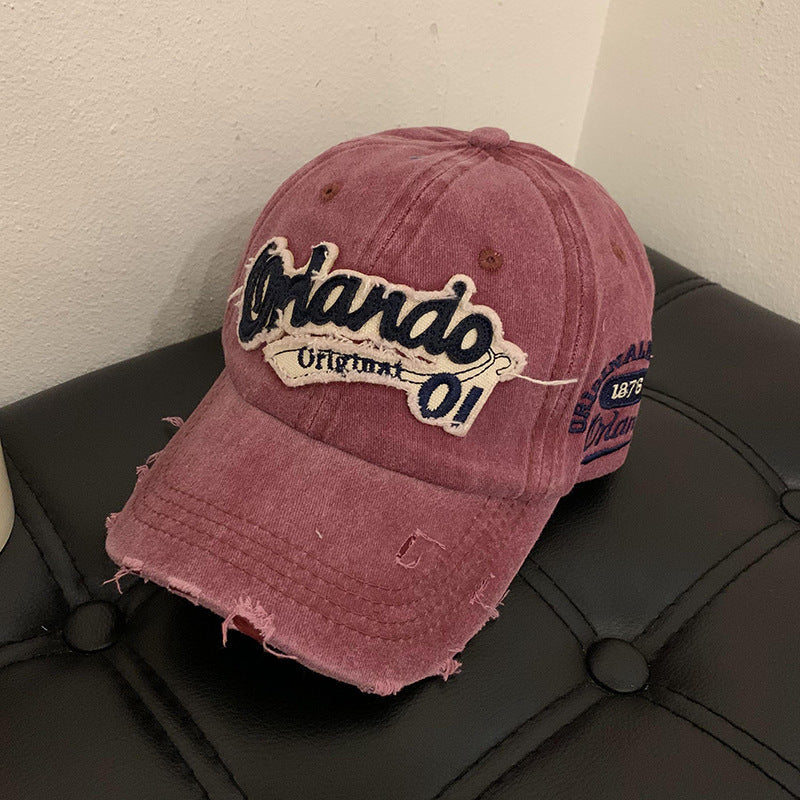 Women's Distressed Vintage Embroidered Baseball Cap Kalsten