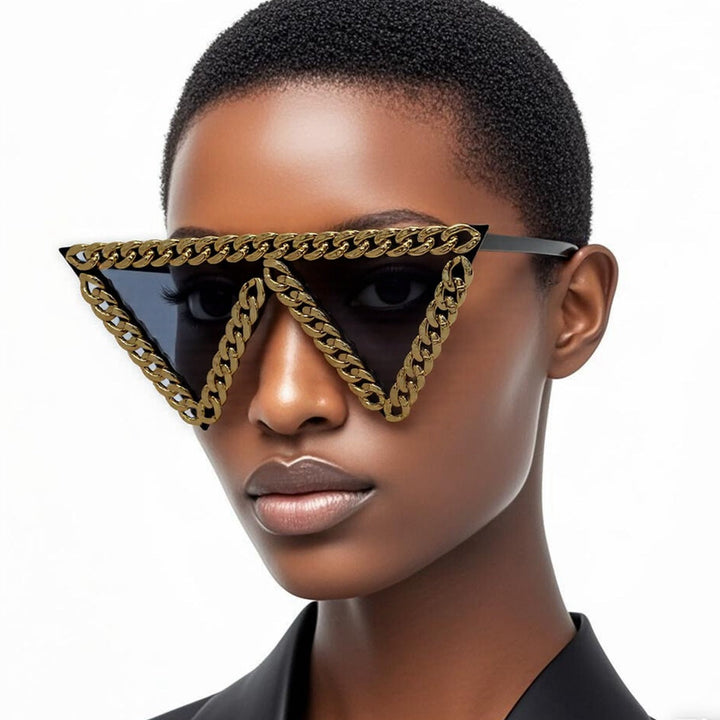 Women's trendy sunglasses with striking chain frame Kalsten