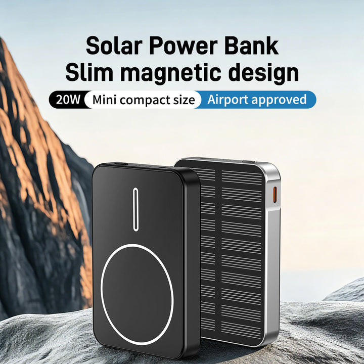 Solar-powered power bank with fast charging function and LED light Kalsten