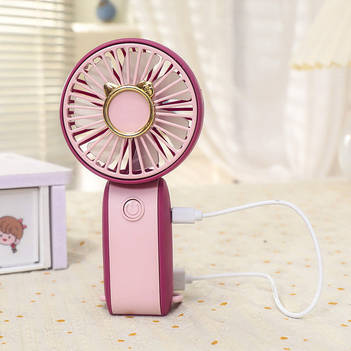 Ladies Portable Hand Fan in Cheerful Animal Design Kalsten