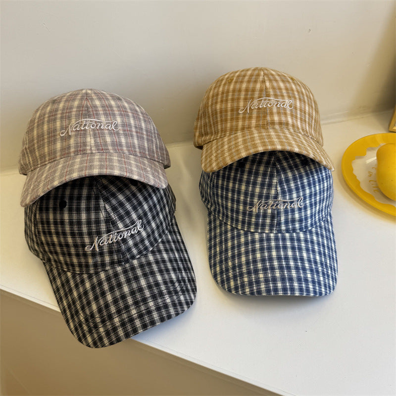 Men's Checkered Cotton Baseball Cap Kalsten
