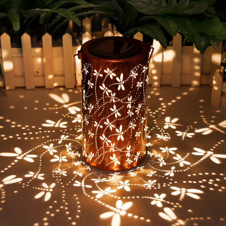 Intricate Metal Shadow Projection Table Lamp With Rechargeable LED Kalsten