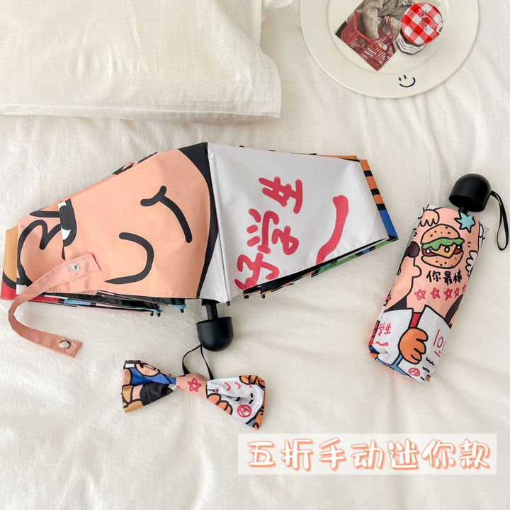 Ladies innovative folding umbrella with unique graphic design Kalsten
