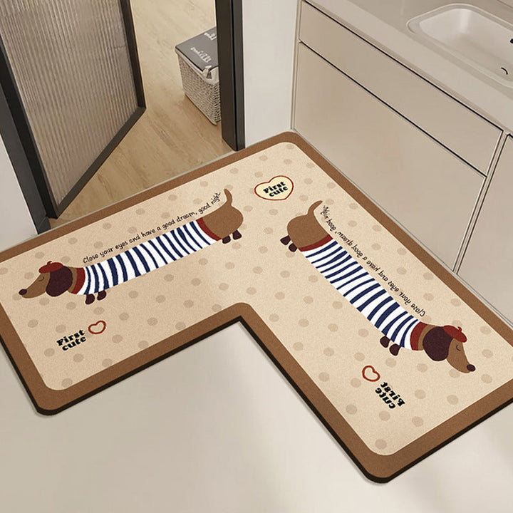 Cute Rabbit Print Bath Mat Kalsten