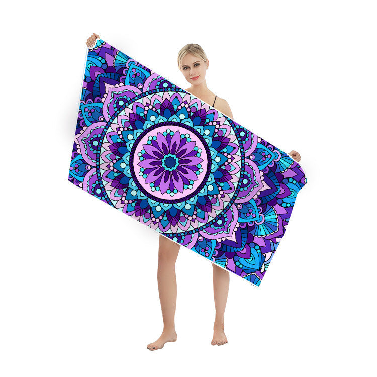 Multifunctional beach towel in creative mandala design Kalsten