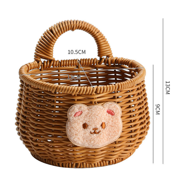 Handwoven Storage Basket with Ergonomic Handle Kalsten