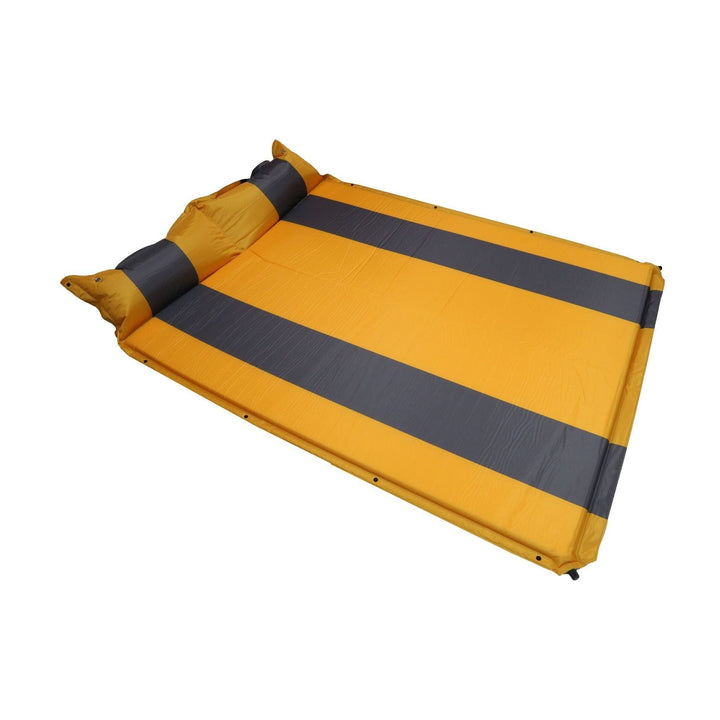 insulated self-inflating double camping mattress with integrated pillow Kalsten