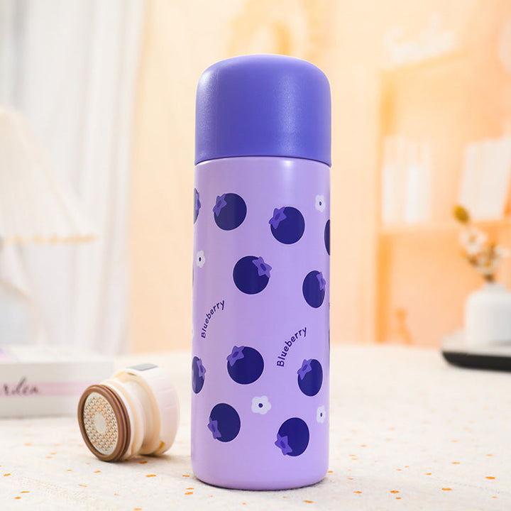 Insulated Drink Bottle In Cheerful Blueberry Design Kalsten